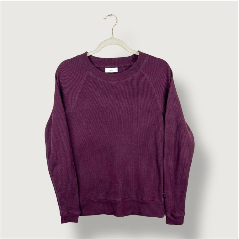TNA | XXS | Thermal | Long-sleeve | Waffle-knit | Maroon | Cozy | Athleisure